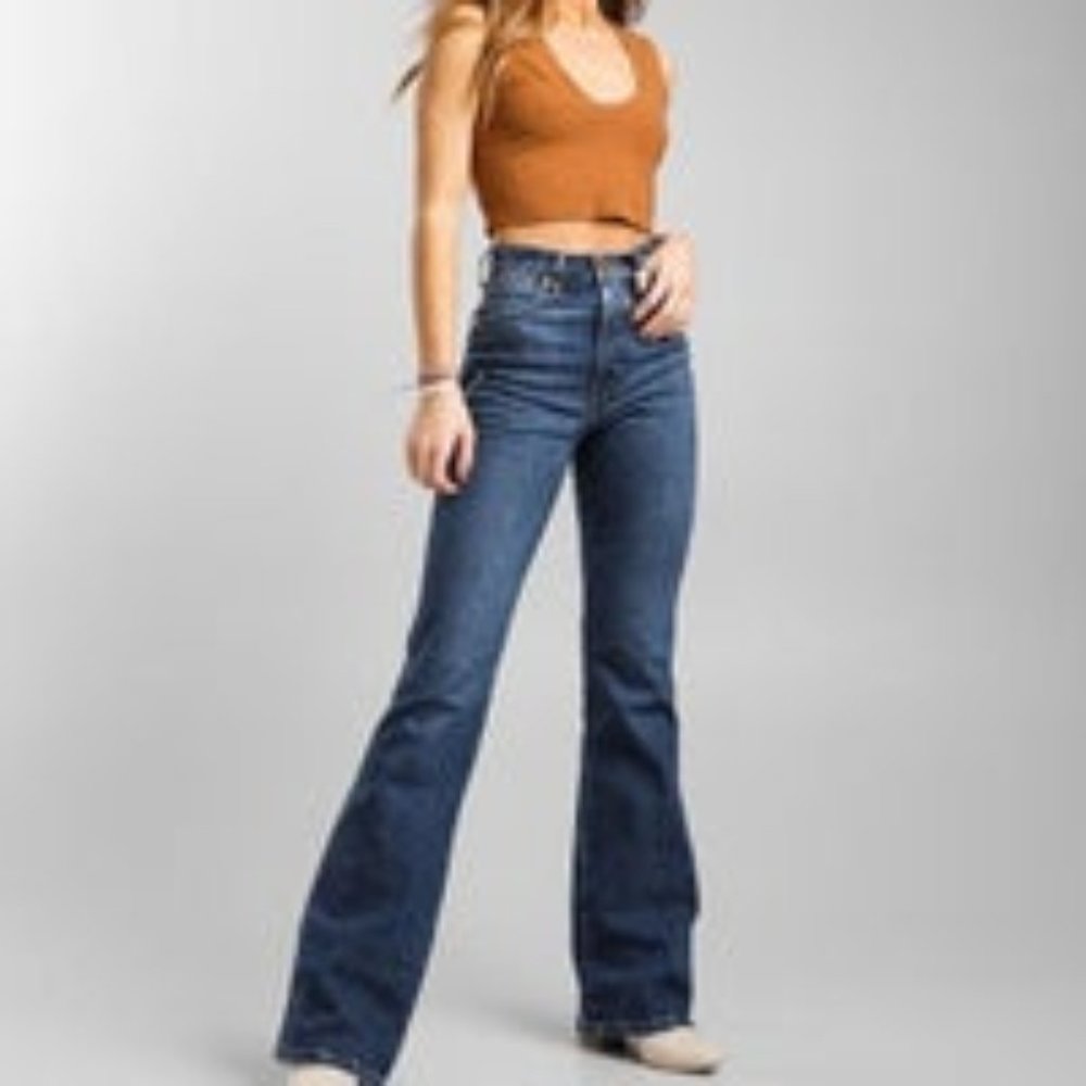 WRANGLER WESTWARD HIGH RISE BOOT JEANS TWIN BRIDGES WASH NWT 30 w 36 L